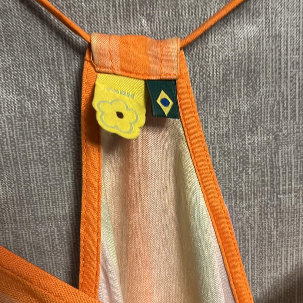 FARM Rio Orange & Teal Paisley Silk Tank Top - Picture 6 of 9